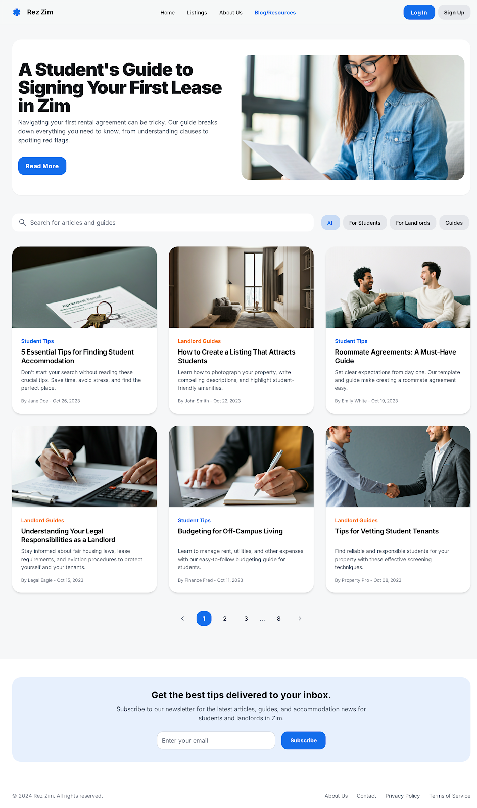 Rezzim Web Listing